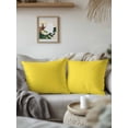 thumbnail image 3 of 1 Pack Outdoor Throw Pillow, Yellow Waterproof Pillow with Insert Included, Pure Yellow Decorative Accent Cushion Sofa Pillows for Patio Porch, 16 x 16 In, 3 of 8