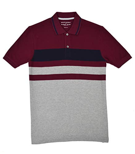 Banana Republic Striped Collar Pique Polo