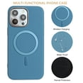 thumbnail image 2 of for iPhone 16 Pro Max PU Leather Case, Classic Phone Case Smooth Matte [Compatible with Magsafe], Plating Bumper Frame Lightweight Magnetic Anti-Scratch Cover for iPhone 16 Pro Max, Lightblue, 2 of 6