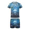 thumbnail image 5 of Finding Nemo Boys 2-Piece Swimsuit Set, Short Sleeve Rash Guard & Swim Trunks, 5 of 7