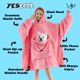 thumbnail image 4 of Arsny Oversized Sherpa Blanket Hoodie for Adult Women Men Teen - Thick Warm Wearable Hooded Sweatshirt Blanket, 4 of 6
