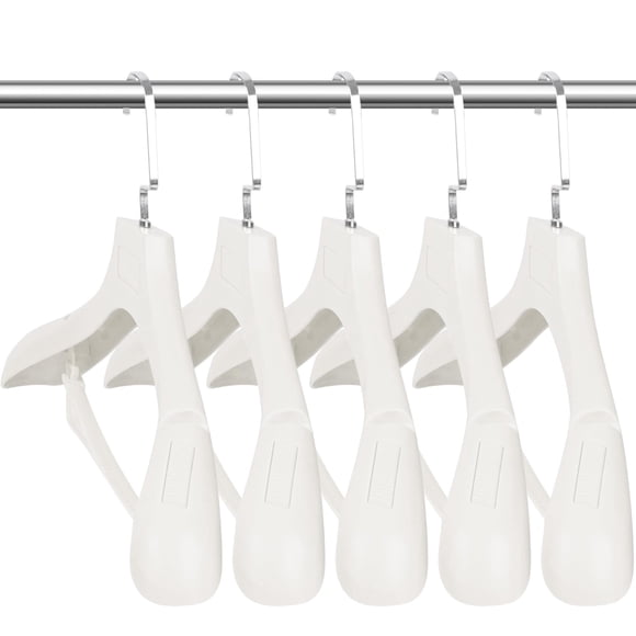 Colgador de ropa DEDU, 15 unidades, blanco marfil, 45 cm de ancho