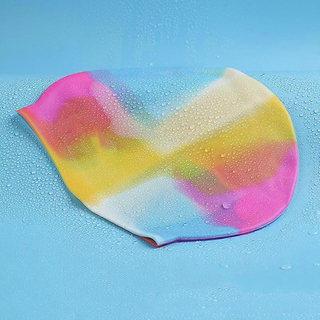 Comfortable Silicone Swimming Cap Bathing Cap to Keep Your Hair Dry For Swimming Beach New