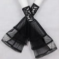 thumbnail image 4 of Black White Lace Arm Sleeves Victorian Design Women's Formal Event Gloves, 4 of 20