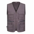 thumbnail image 5 of ZHaobin 100% Cotton Spring Multi-Pocket Work Vest Safety Gear Outdoor Protector Tank Top Construction Security Guard volunteer Waistcoat (Photo Color,XXXL), 5 of 6