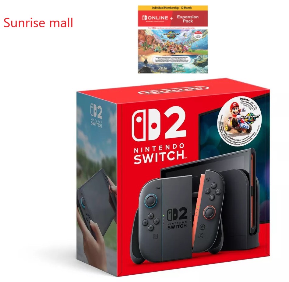 2025 Newest Nintendo Switch™ 2 + Mario Kart™ World Bundle with 12Month NSO+Expansion Pack Individual Membership