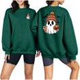 thumbnail image 2 of Halloween Spooky Season Sweatshirts Women Ghost Graphic Long Sleeve Shirt Halloween Oversized Pullover Tops, 2 of 6