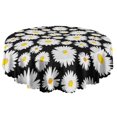 thumbnail image 5 of Round Tablecloth 60 Inch Wrinkle Free Table Cover Daisy for Kitchen Dining, 5 of 5