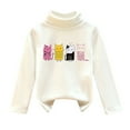thumbnail image 1 of T-shirt Fille Blanc Imprimé Manches Longues Col Rond Garçon Taille 3-4 Ans, 1 of 2