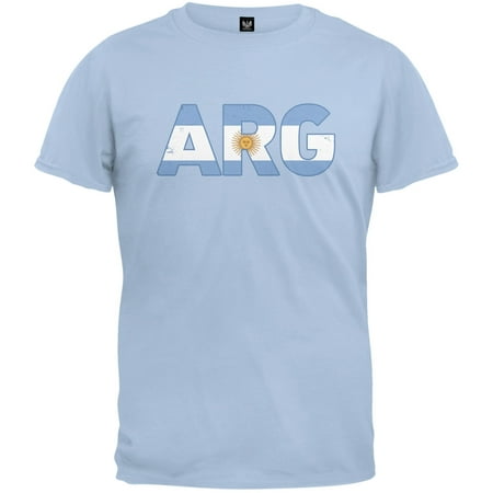 World Cup ARG Argentina Distressed Blue T-Shirt - Medium