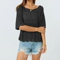 thumbnail image 6 of Cotton Tops for Women Casual Summer Workout Shirts Women V Neck Women Blouses Womens Short Sleeve Blouses Dressy Casual My Items, 6 of 6