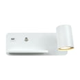 thumbnail image 1 of Lámpara de pared moderna con foco giratorio LED Gu10 para lectura de cabecera Blanco Derecha, 1 of 2