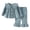 Blue, variant on Ulanda Toddler Baby Girls Plaid Outfits Gingham Ruffled Long Sleeve Tops Dress Long Pants Set Little Girl 2Pcs Summer Clothes (Blue, 18-24 Months)