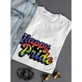 thumbnail image 3 of Happy Pride Bubblegum Text T-Shirt Women -Smartprints Designs, Female x-Large, 3 of 4