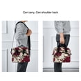 thumbnail image 6 of Insulated Crossbody Lunch Bag 10L Lunch Tote with Adjustable Shoulder Strap for Work Office Picnic White and Crimson Roses Pattern, 6 of 6