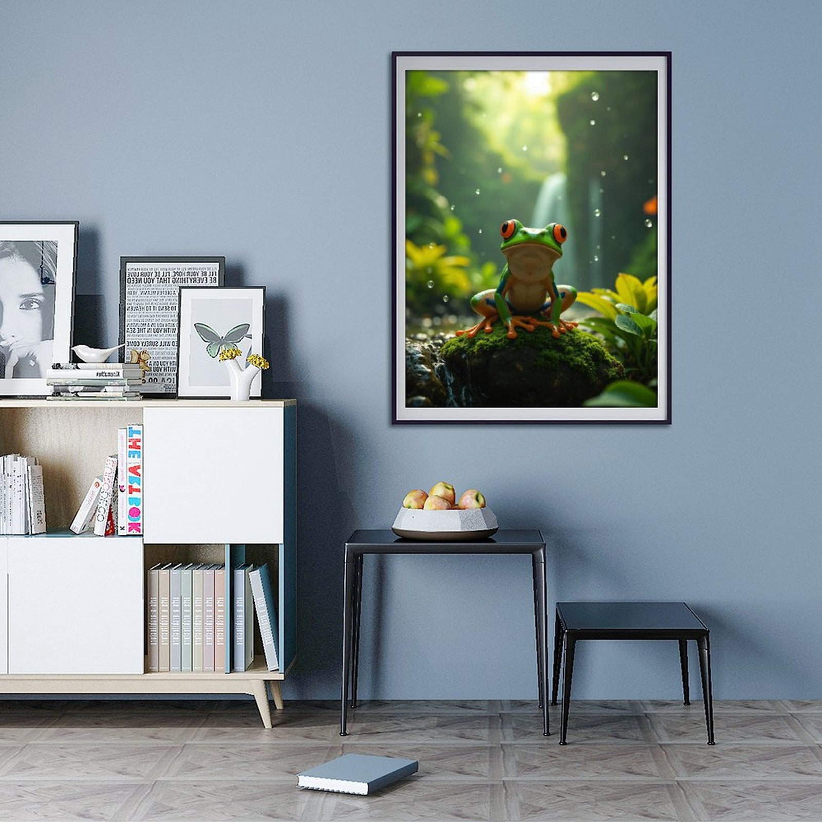 Diamond Art Kits for Adults - 5d Jungle Frog On Mossy Rock Diamond Painting for Adults, Diamond Art for Adults Beginners, Diamond Painting Kits for Adults for Home Wall Decor