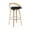 Black and Oak, variant on Sonia 30" Bar Height Swivel Gray Faux Leather and Black Wood Bar Stool