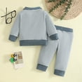 thumbnail image 6 of Gerichy Toddler Baby Boys Fall Winter Clothes Tractor Infant Long Sleeve Sweatshirt Pant Set 2pcs Waffle Knit Outfits 12M-5T, 6 of 6
