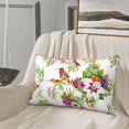 thumbnail image 5 of Pofeuu Birds And Flowers Print Polyester Microfiber Plush Pillowcases, Super Soft and Cozy Pillow Case Covers with Envelop Closure（Pillow core not included）-14"x20", 5 of 6