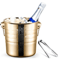 thumbnail image 3 of 1PC 3L Stainless Steel Ice Bucket Thick Head Ice Bucket Party Ice Bucket (Gold),1 x Ice Bucket,Gold, 3 of 9