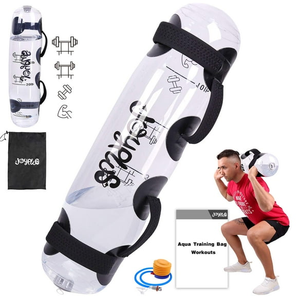 JOYPLUS Aqua Bag Sandbag Alternative - Adjustable Aqua Bag and Power Bag with Water - Core and Balance Trainer - Portable Stability Fitness & Full Body Workout Equipment Cylinder MAX Weight 44LB