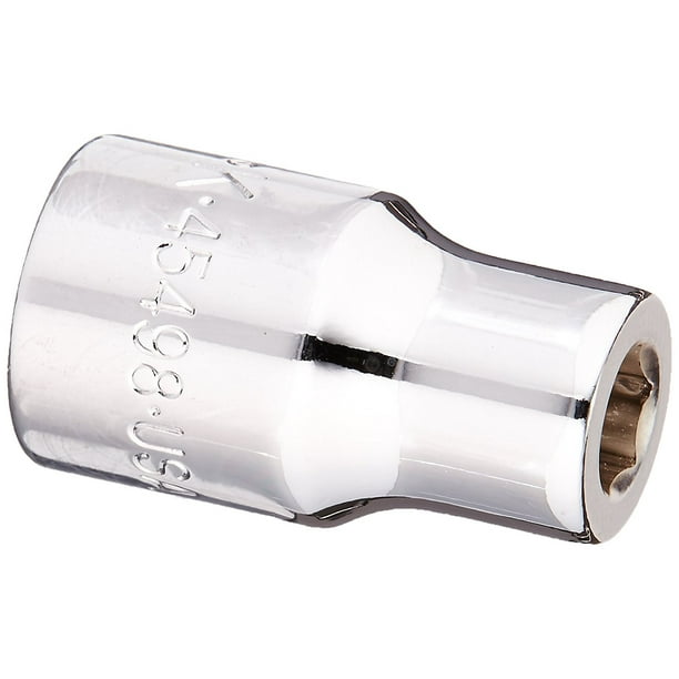 45498 3/8Inch Drive Bit Holder Socket, 1/4Inch, Chrome, CenterDrive Std 7Piece Adapter 42920