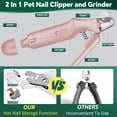 thumbnail image 5 of 2 In 1 Dog Clippers & Cat Trimmers For Large Medium Small Dogs Cats Claw Trimmer Quick Sensor And Safety Guard Usb Rechargeable With Catcher 2 Led Lights, 5 of 7