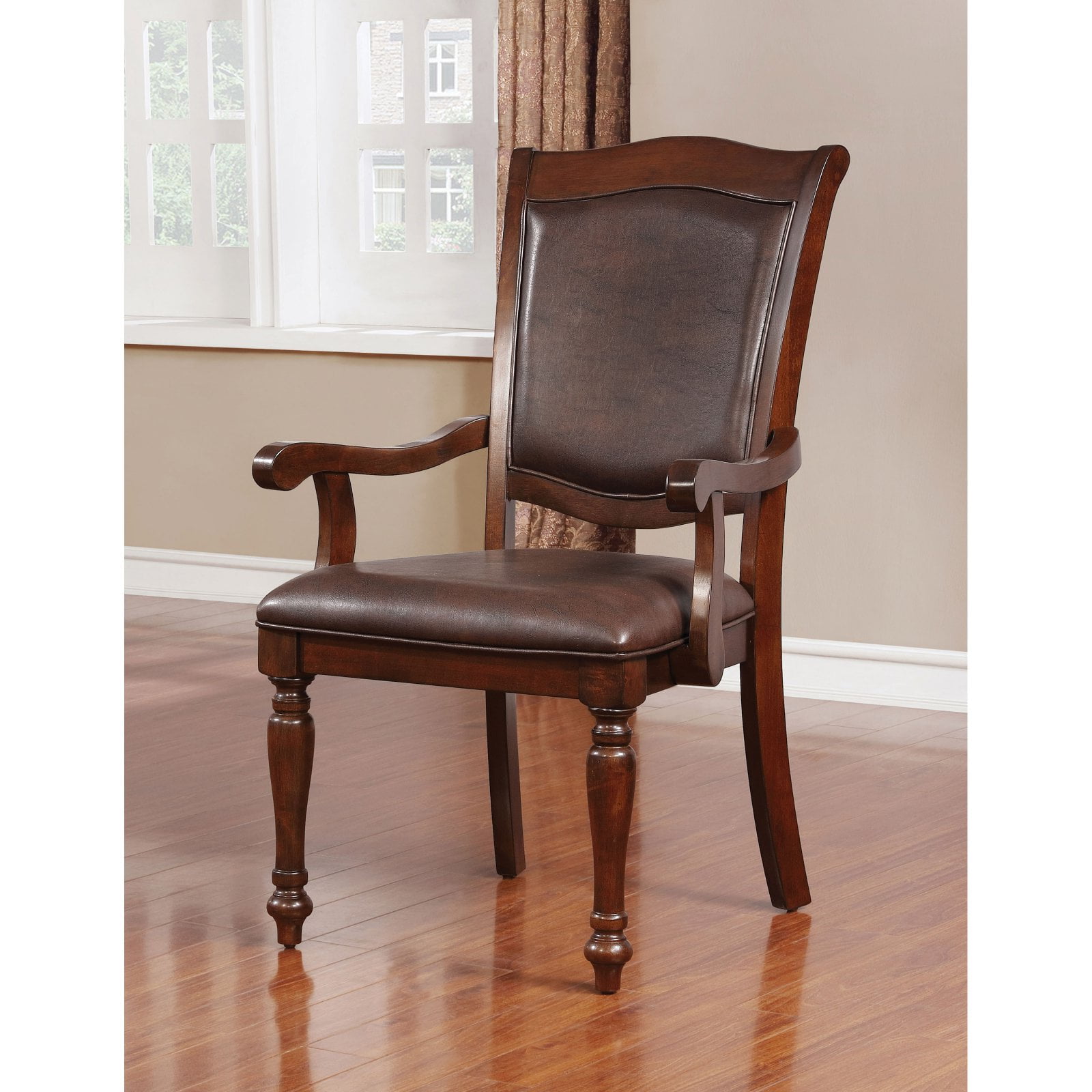Furniture of America Windsor Traditional Arm Chair Set of 2 Walmart