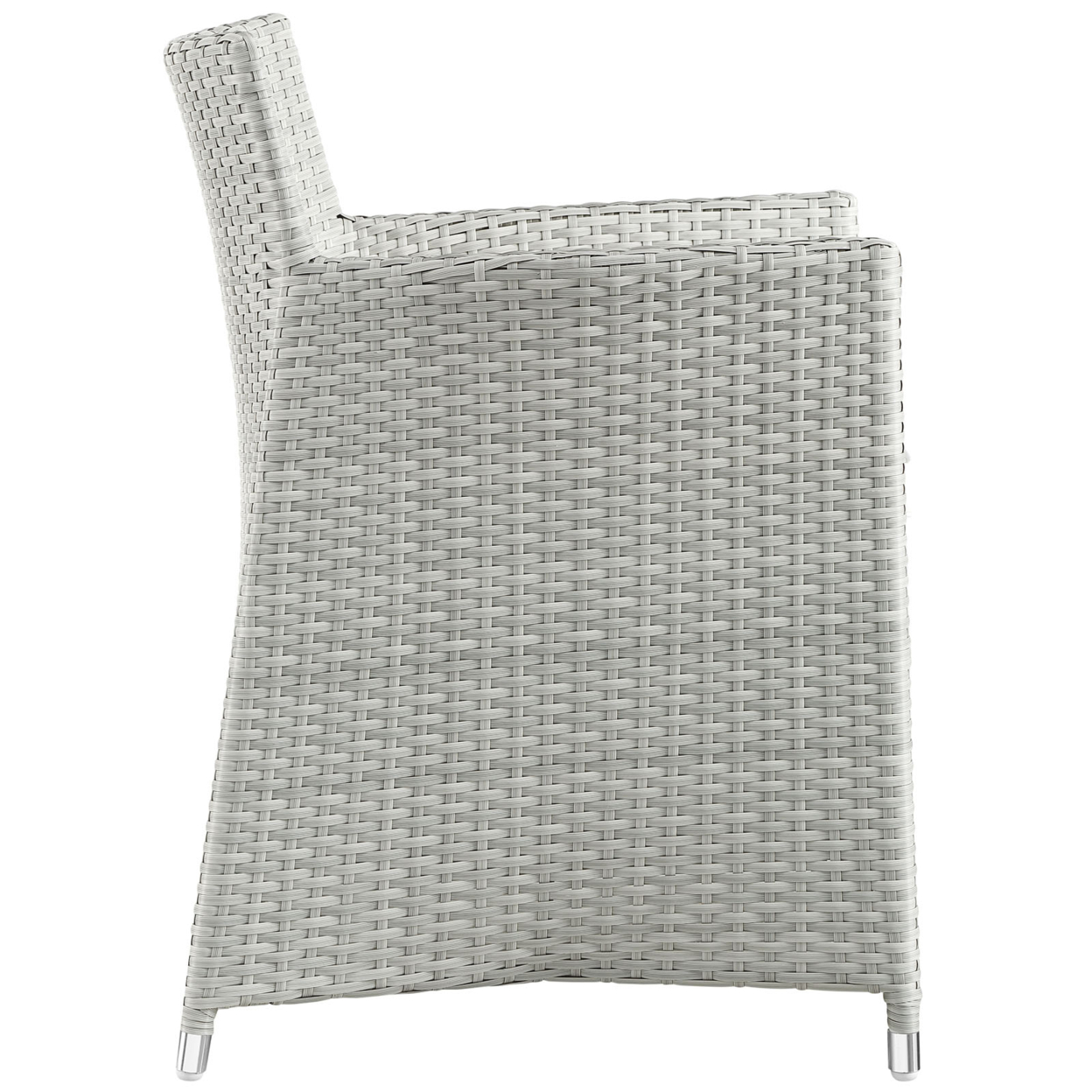 Gray White Junction Armchair Outdoor Patio Wicker Set of 2 - image 3 of 4