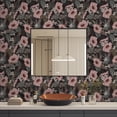 thumbnail image 4 of (3 pack) Abyssaly 17.5 in x118 in Peel and Stick Wallpaper Black Self-Adhesive Floral Wallpaper Removable Wallpaper for BedroomWalls Cabinets Shelves Drawer Vintage Floral Wallpaper, 4 of 10