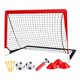 thumbnail image 3 of Porterías de fútbol para niños, de fútbol portátiles, portería de fútbol, portería de fútbol de entrenamiento para juguetes de jardín y patio de 1 red roja, 3 of 8