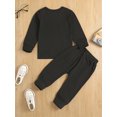 thumbnail image 3 of Dooleck Unisex Mini Boss Outfit Long Sleeve Shirt Top Jogger Pant Baby Clothes Set, 3 of 7