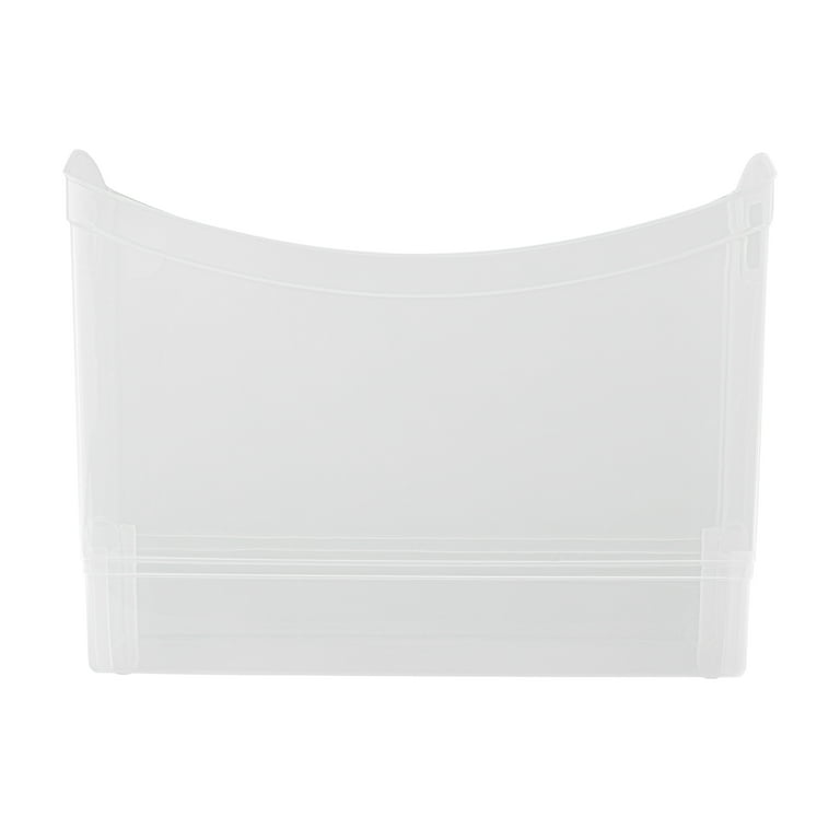 Mainstays Narrow Plastic Utility Storage Organizer Bin, Clear,