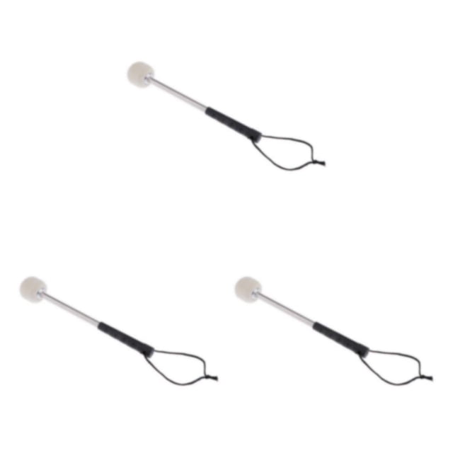 Naiovety Alloy Marching Tenor Drum Mallets with Drum Parts Wool Strap Stick Head Felt Type1 NO1