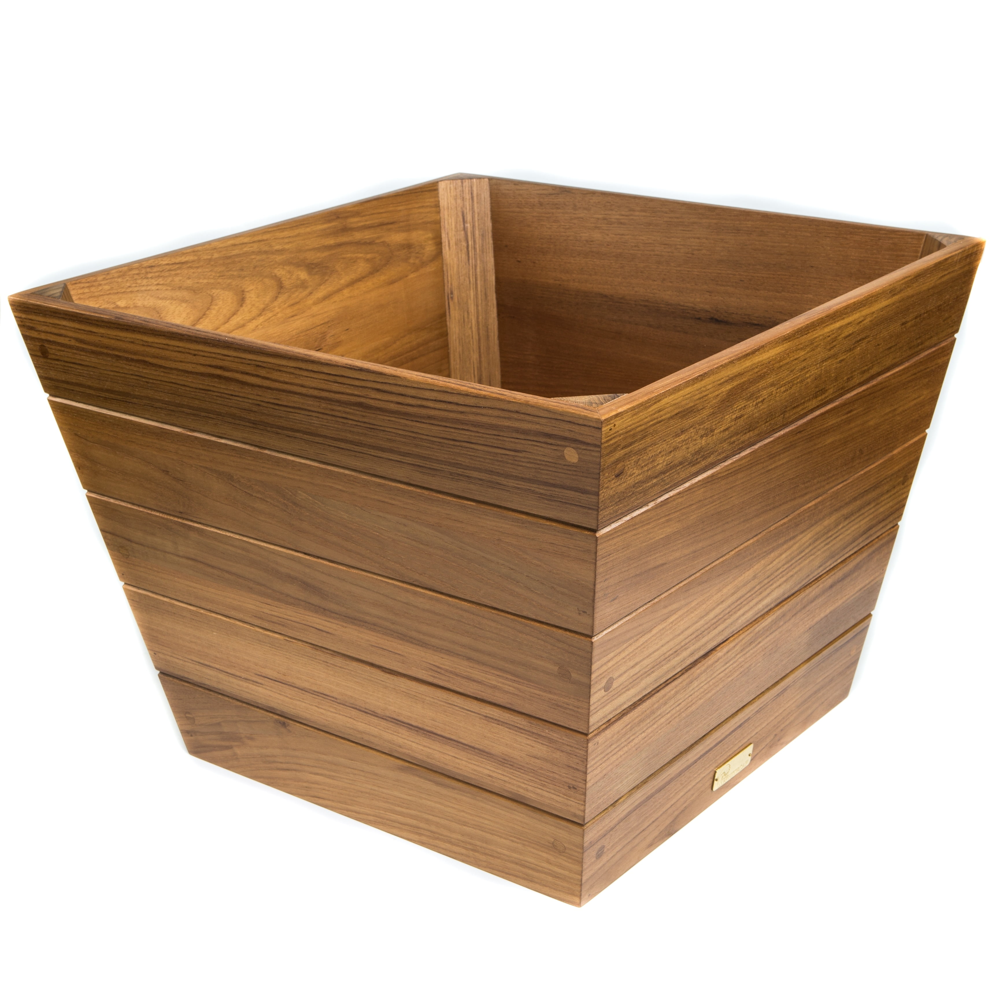 Medium Teak Planter Box - 19" W x 14" H x 19" D