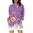 thumbnail image 1 of WILLBEST Sudadera Larga para Mujer Sudadera Informal con Capucha y Estampado de Ciervos Navideños para Mujer, Ideal para Otoño E Invierno XXX-Grande, 1 of 5