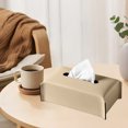thumbnail image 6 of Taotanxi Tissue Box Cover, PU Leather Rectangular Tissue Box Holder with Magnetic Bottom Cover for Facial Tissues/Napkins, Office & Living Room Decor Box (Beige), 6 of 6