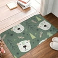thumbnail image 5 of XMXT Non-Slip Polyester Bathroom Rugs Kitchen Door Mat, Cartoon Pine Bear Machine Washable Bath Mats Rug for Kitchen Shower Bathtub Decor, 15.7 x 23.6 inches, 5 of 9