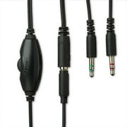 onn 3.5mm AUX Stereo Headset with Built-In Microphone, Black