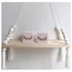 thumbnail image 2 of Wosthever Estante de pared estilo Ins, estante decorativo para niños, colgante con cuerda y tablero de madera, dormitorio de princesa Almacenamiento y organización del hogar No.1 Wosthever HA039705-01, 2 of 4