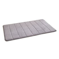 Puntoco Clearance Memory Foam Mat Absorbent Slip-Resistant Pad Bathroom Shower Bath Mats Gray Gray
