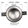 thumbnail image 2 of Diafragma Horn Tweeter de repuesto HUMARH de 1.75 pulgadas para Mackie, 2 of 5