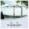 thumbnail image 2 of Double-Sided Patio Umbrella 9.5' - Outdoor Garden Umbrella with Tilt & Crank - 3/12 Ribs - Deck, Pool, White Cream + Polyester, 2 of 9