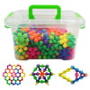 100Pcs Plum Blossom Building Blocks - Puzzle Toys Molecule Building Set, DNA like-Educational Interlocking Set Sensory Cognitive Development Toys