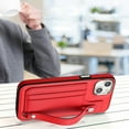 thumbnail image 4 of Nalacover Wallet Case for iPhone 13, Business PU Leather Unique Design Wristband Kickstand Credit Card Holder Slots Shockproof Scratch Resistant Phone Case for iPhone 13,Red, 4 of 6