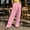Pink, variant on DuoJiaJ Women's Casual Pants High Waisted Wide Leg Trousers Straight Pants With Crinkle Design For Daily Wear Outdoor Sports Home Comfort Women's Wide Leg Pants Beige L