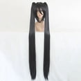 thumbnail image 2 of Unique Bargains Human Hair Wigs for Women with Wig Cap 51" Black Wigs, 2 of 6