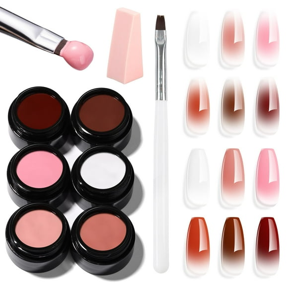Kit de esmaltes de uñas Makartt Ombre Gel 6 colores Gradient Blush