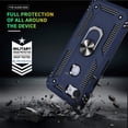 thumbnail image 5 of Compatible for Google Pixel 3A XL Case with HD Screen Protector, Military-Grade Shockproof Protective Phone Case with Magnetic Kickstand Ring for Google Pixel 3A XL Blue, 5 of 15