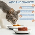 thumbnail image 5 of Quyimy Non-Slip Ceramic Cat Bowl, Cat Food Bowl with Silicone Base, Anti Whisker Friendly Cat Bowl for Food and Water, Shallow Cat Food Dish for Cats, Kitten, Small Dogs (Fihsbone), 5 of 8